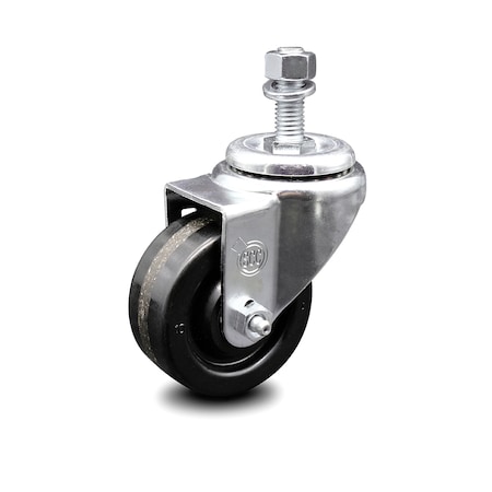 Service Caster 3 Inch Phenolic Wheel Swivel 1/2 Inch Threaded Stem Caster SCC-TS20S314-PHS-121315